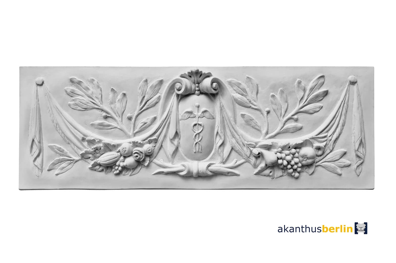 Stuck Ornamentplatte Fassadenstuck Äskulapstab OP 43