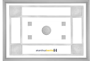 DS 01 Stuckdecke Stier Str. – Eckig | Neuer Stil (Deckengröße: 500 x 400 cm)