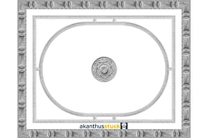 DS 05 Stuckdecke „Invalidenstr.“ -Variante 1- | Gründerzeit (Deckengröße: 500 x 400 cm)